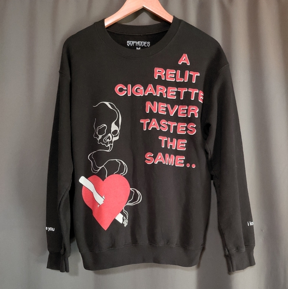 Sophodes Old Flames Black Crewneck Size Medium